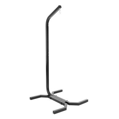 Suport leagan tip cuib sau hamac suspendat, cadru otel, maxim 180 kg, 92x92x205 cm, negru
