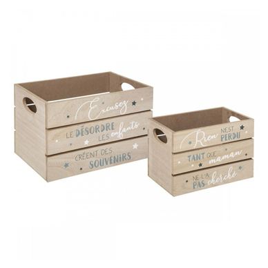 Set 2 ladite depozitare Rien, mdf, 24x15xH17 cm, 30x20xH20 cm