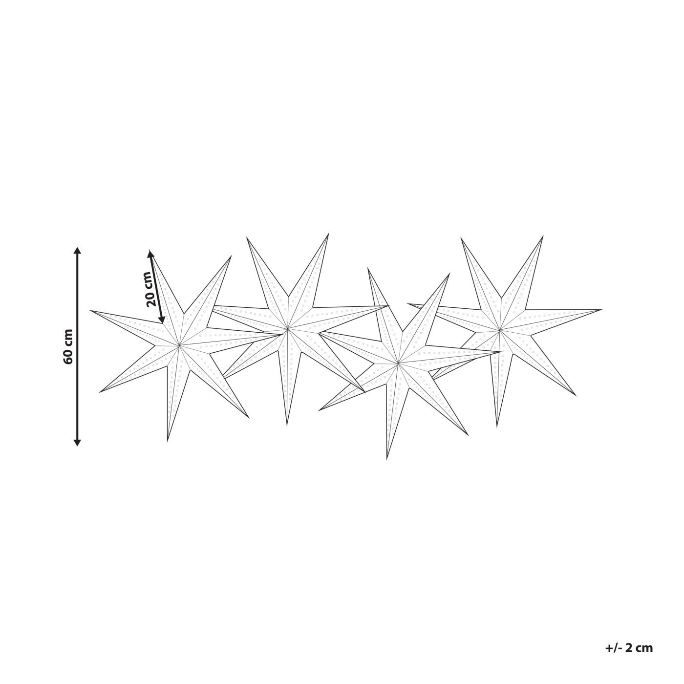 Függődísz négydarabos szettben LED TRISUL Csillag 60 cm Színes - 3
