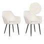 Étkezőszék kétdarabos szettben ALDEN II Buklé Fehér thumbnail 2