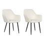 Étkezőszék kétdarabos szettben ALDEN II Buklé Fehér thumbnail 4