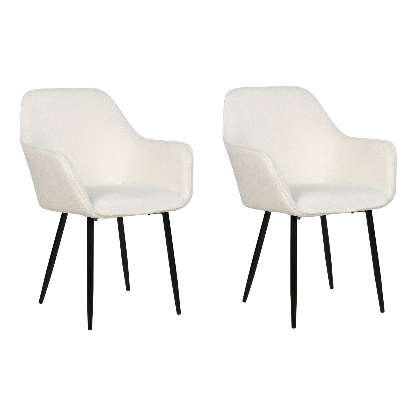 Étkezőszék kétdarabos szettben ALDEN II Buklé Fehér - 4