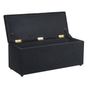 Ottomán tárolórekesszel OREM 100 cm 40 cm Fekete thumbnail 4