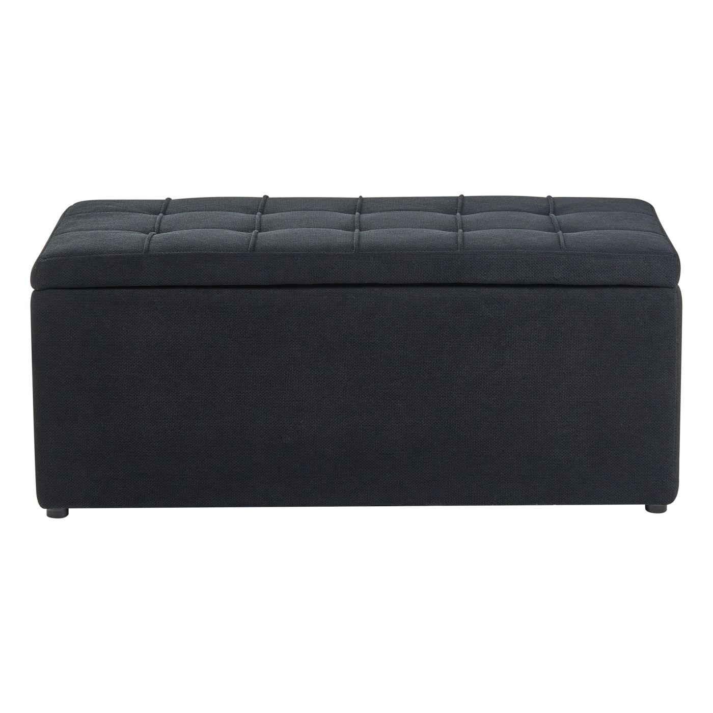 Ottomán tárolórekesszel OREM 100 cm 40 cm Fekete - 5