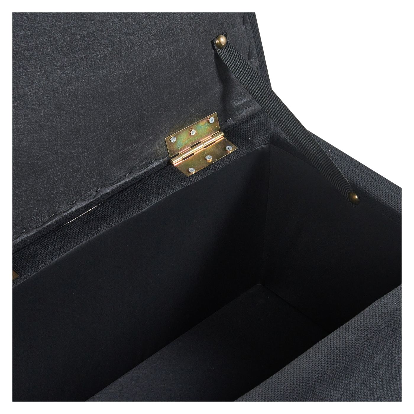 Ottomán tárolórekesszel OREM 100 cm 40 cm Fekete - 8