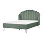 Ágy Bársony AMBILLOU 140 x 200 cm Zöld thumbnail 2
