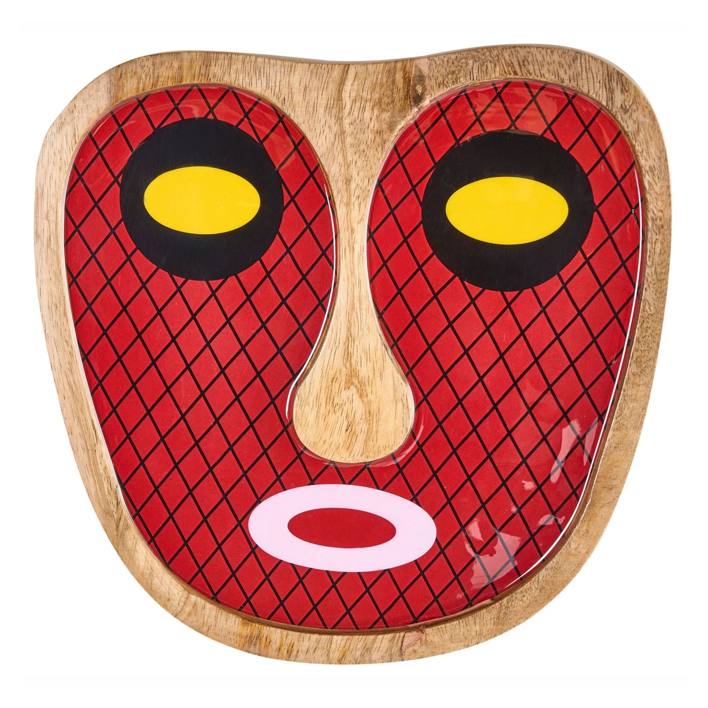 Fali Dekoráció Arc KATSINA Mangófa 22 cm Piros - 2