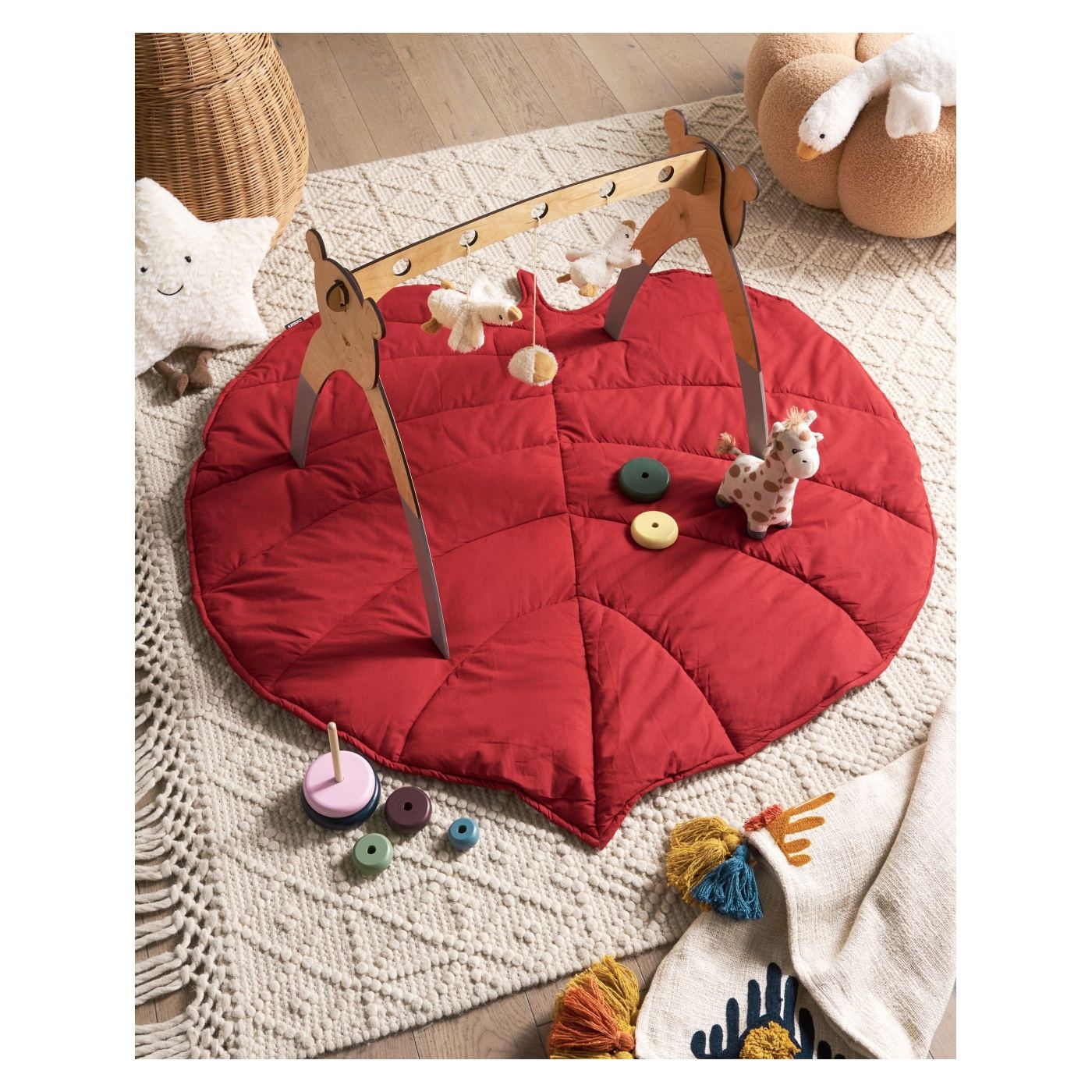 Játszószőnyeg EOLIA 110 x 110 cm Pamut Piros - 1
