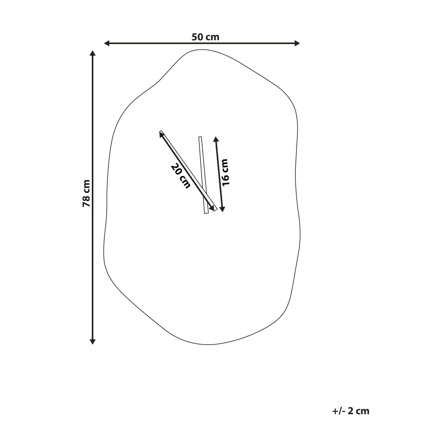 Fali óra GANGES 50 cm Fém Fekete - 3