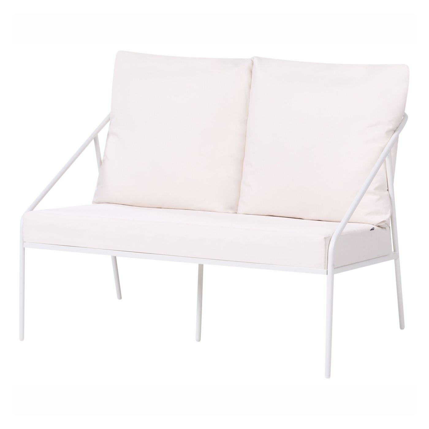 Kerti ülőgarnitúra asztallal 4 személyes USTICA Fém Fehér - 2