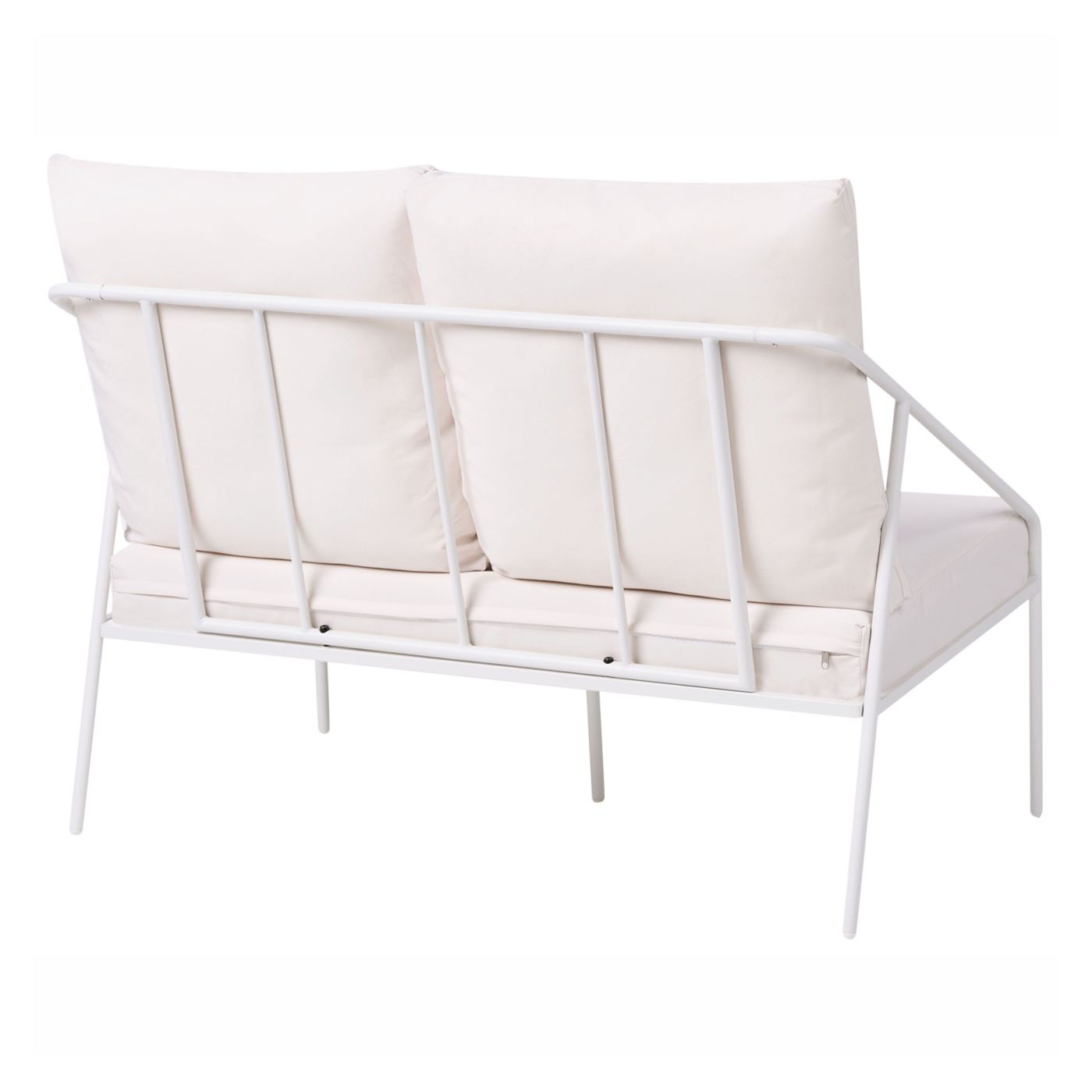 Kerti ülőgarnitúra asztallal 4 személyes USTICA Fém Fehér - 5