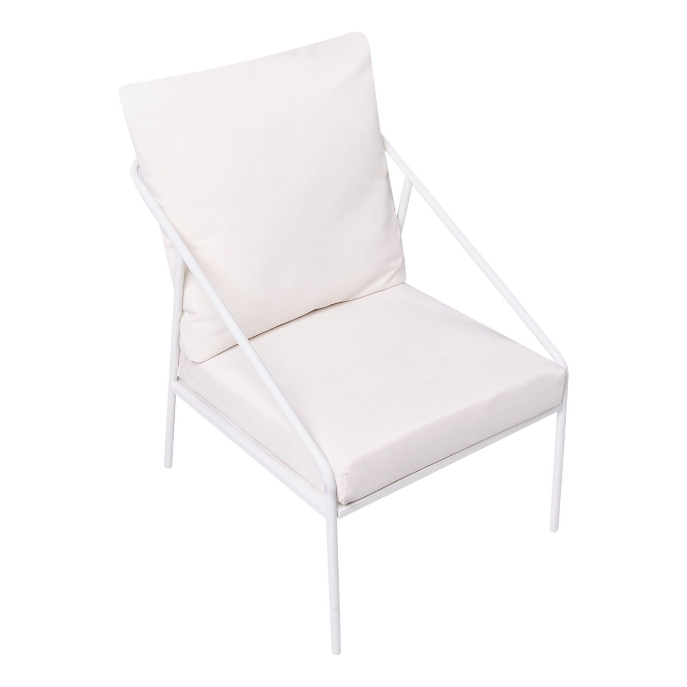 Kerti ülőgarnitúra asztallal 4 személyes USTICA Fém Fehér - 19