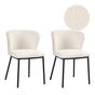 Étkezőszék kétdarabos szettben HOSKIN Buklé Törtfehér thumbnail 2