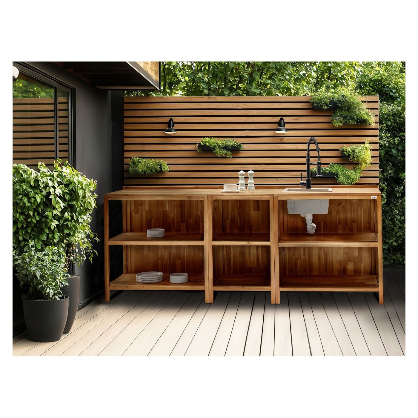 Kültéri konyhasziget VENOSA Akácfa Barna - 1