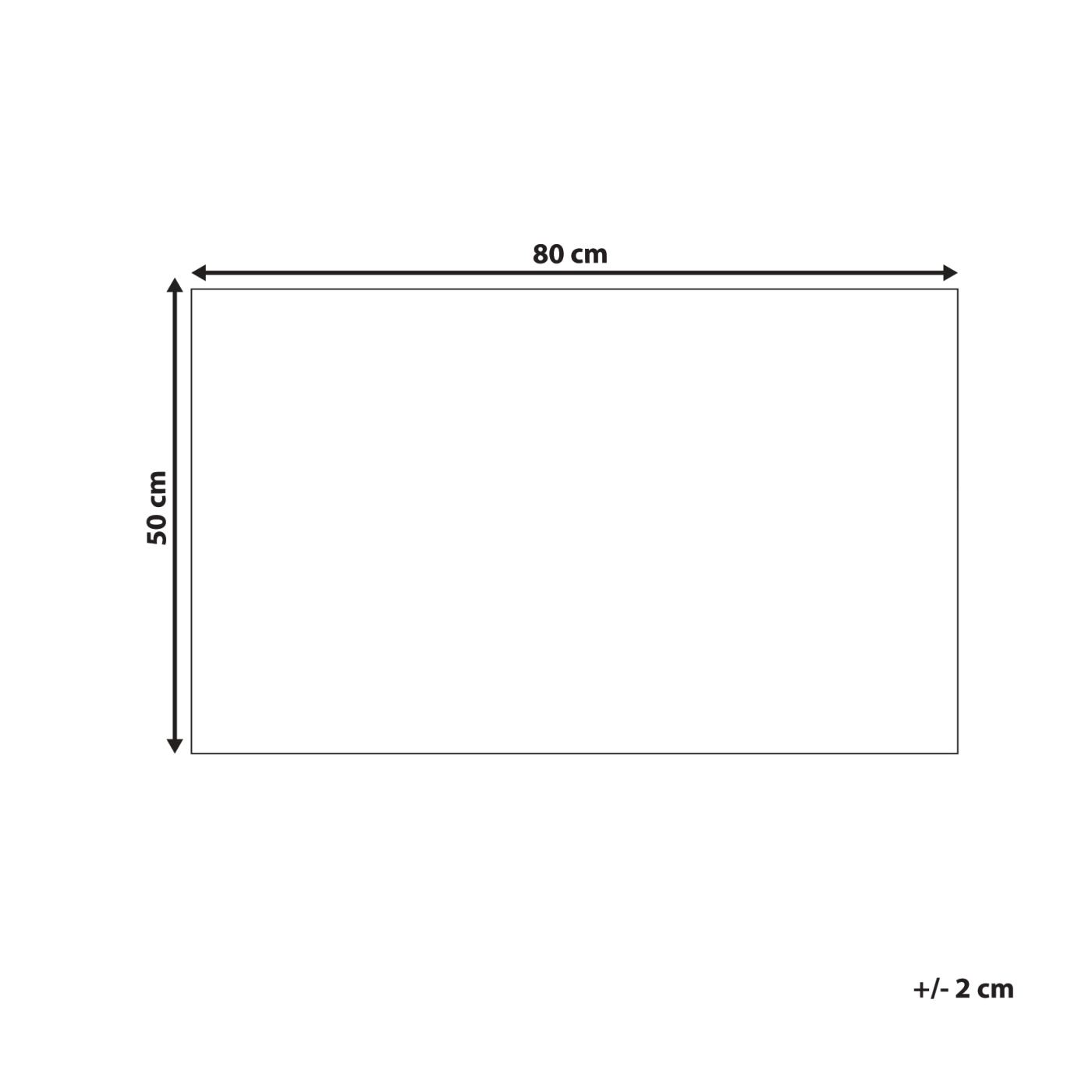 Lábtörlő KULIK Kék 50 x 80 cm Virág Kókuszrost - 3