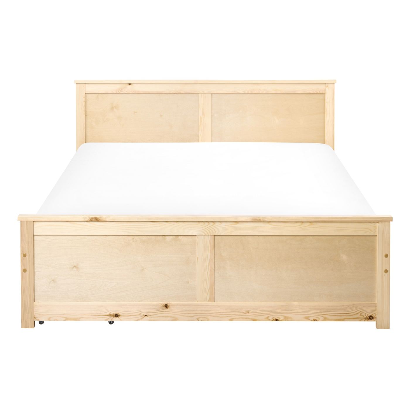 Ágy 2 fiókkal Fenyő DAUPHIN 140 x 200 cm Világosbarna - 4