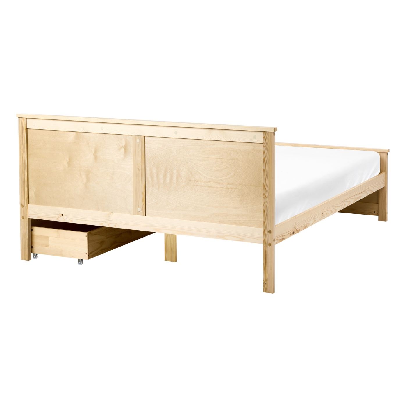 Ágy 2 fiókkal Fenyő DAUPHIN 140 x 200 cm Világosbarna - 6