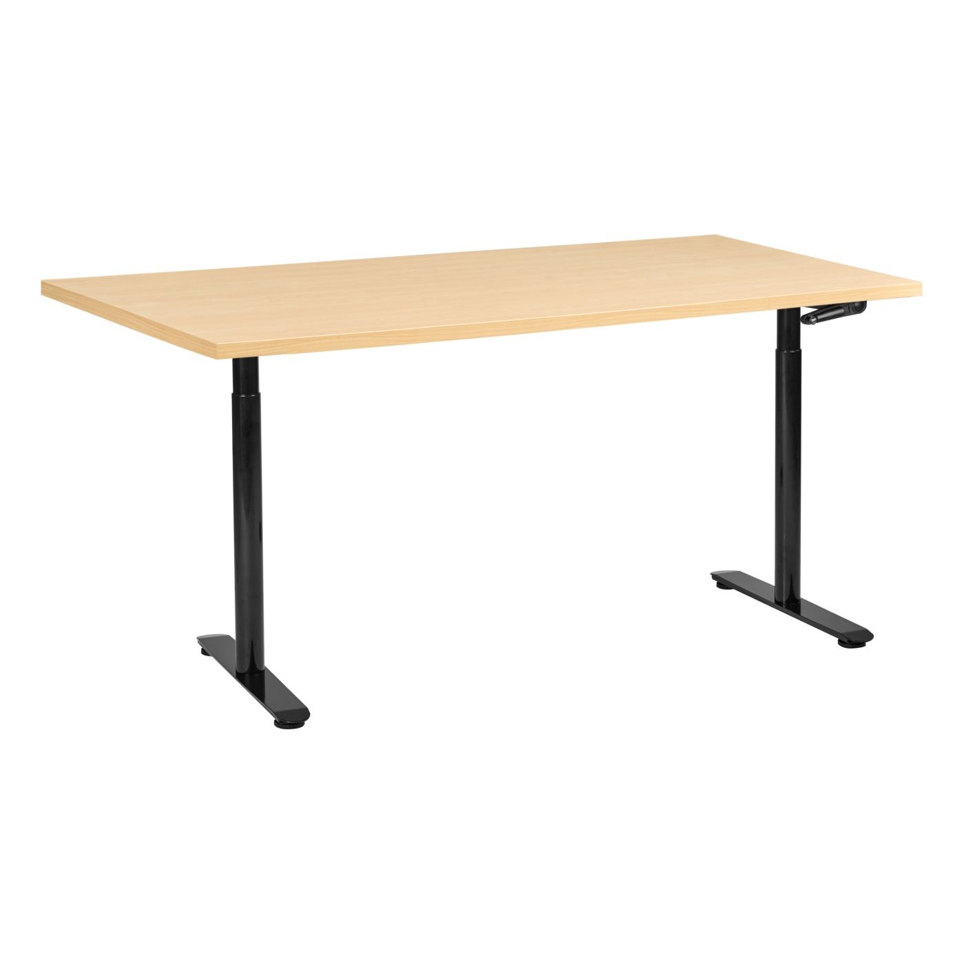 Manuálisan állítható asztal DESTINAS Fekete/világosbarna 160 cm 72 cm - 3