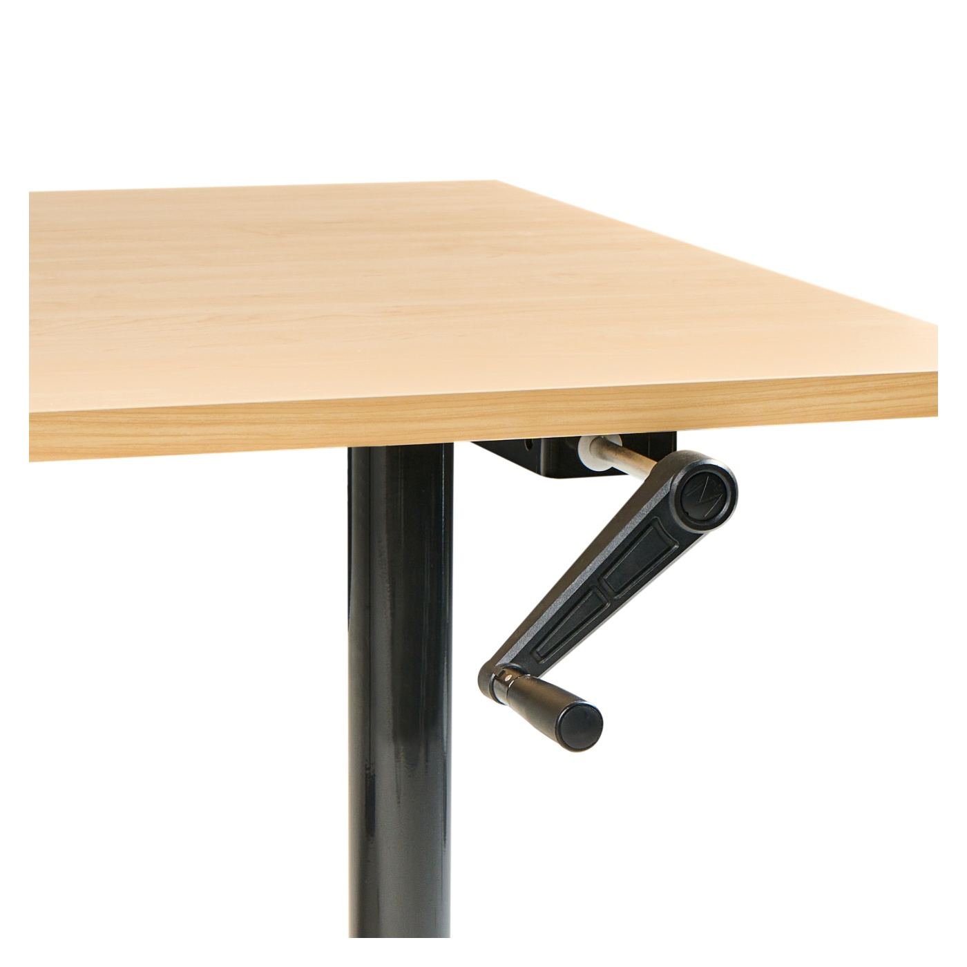 Manuálisan állítható asztal DESTINAS Fekete/világosbarna 160 cm 72 cm - 9