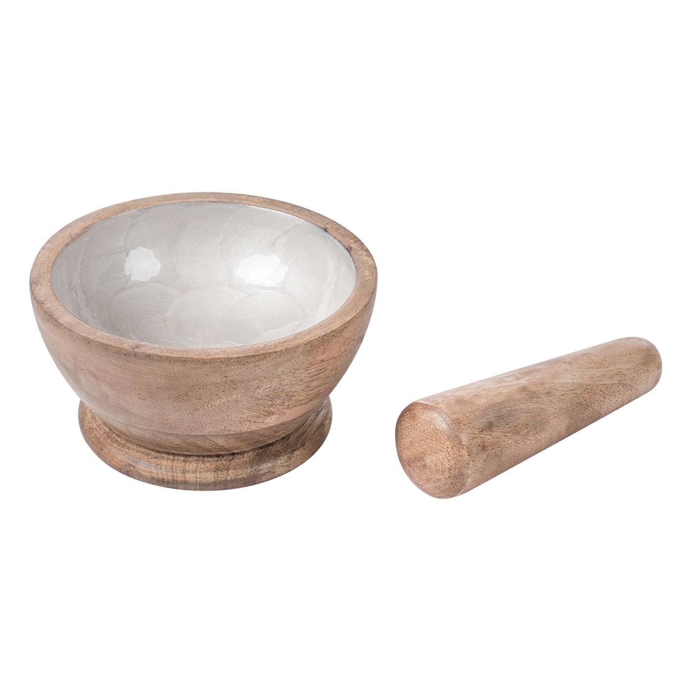 Mozsár és törő QENA Mangófa Barna/fehér - 7