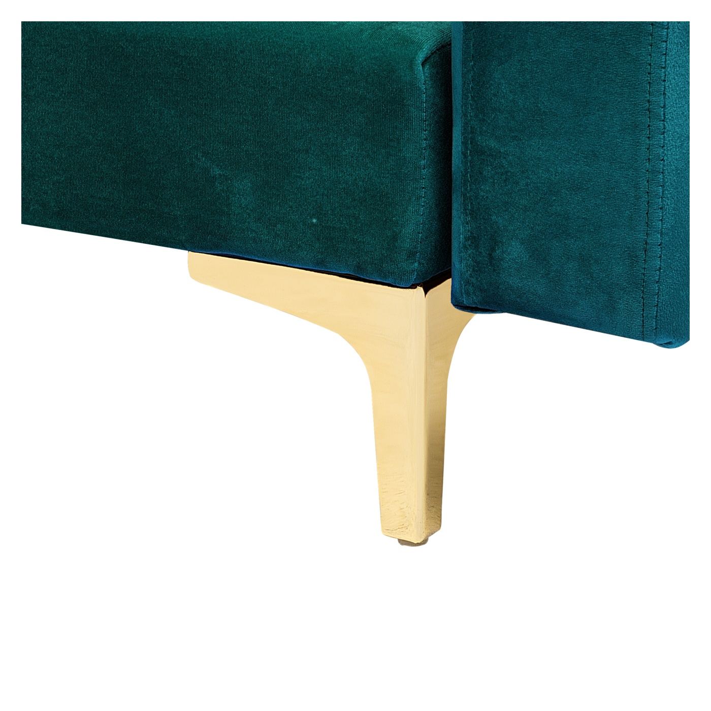 Moduláris U alakú kanapéágy 5 személyes ABERDEEN Bársony Kékeszöld - 6