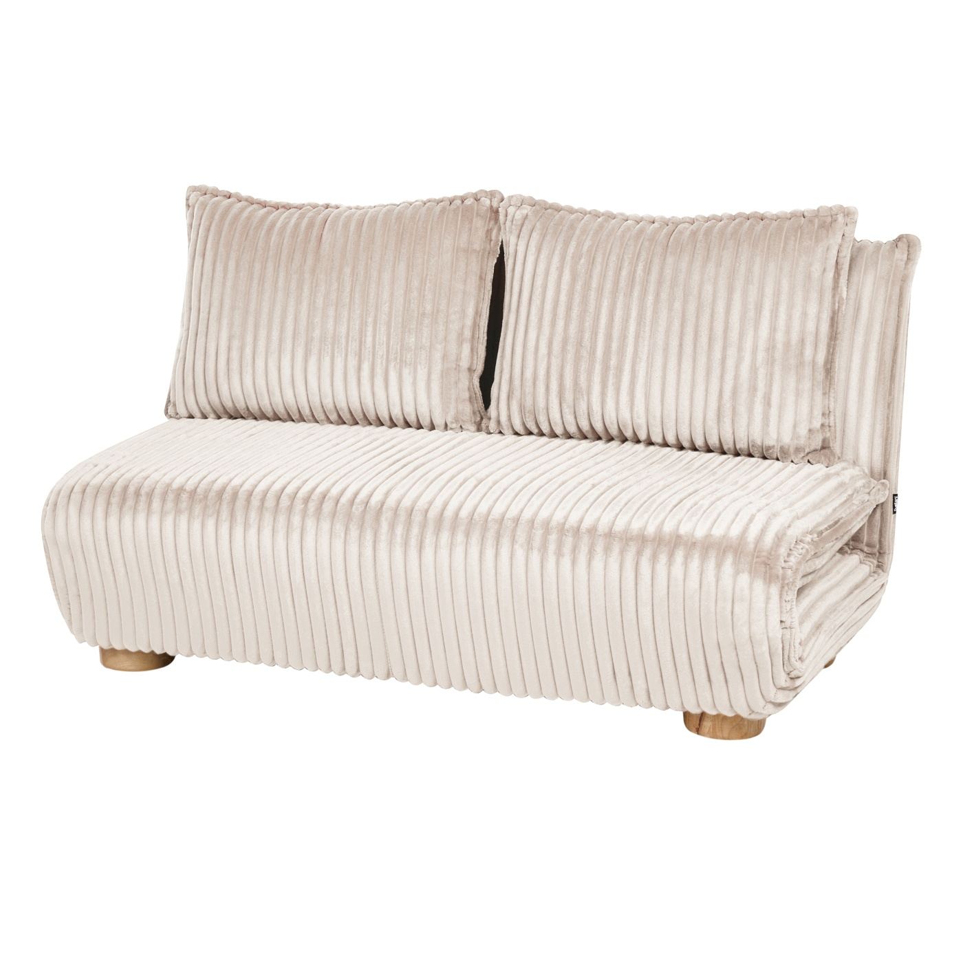 Kanapéágy 2 személyes ABISKO Kordbársony Törtfehér - 4