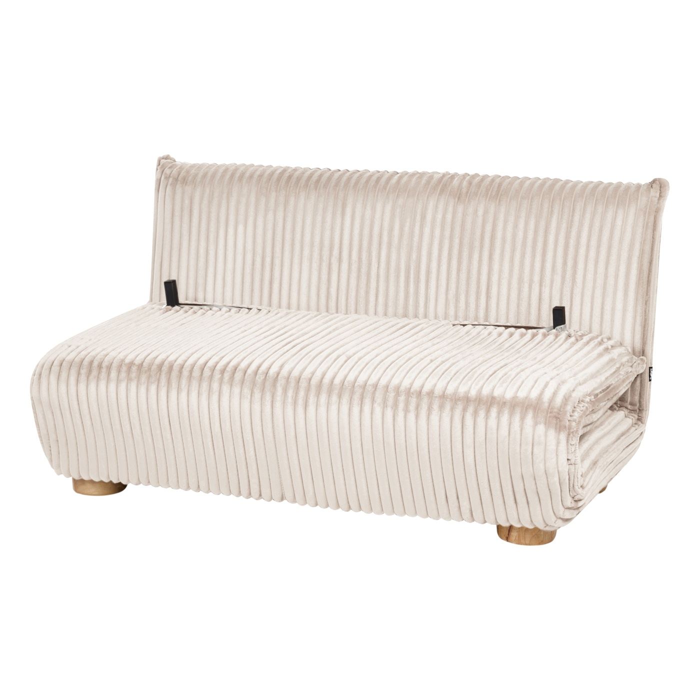 Kanapéágy 2 személyes ABISKO Kordbársony Törtfehér - 5