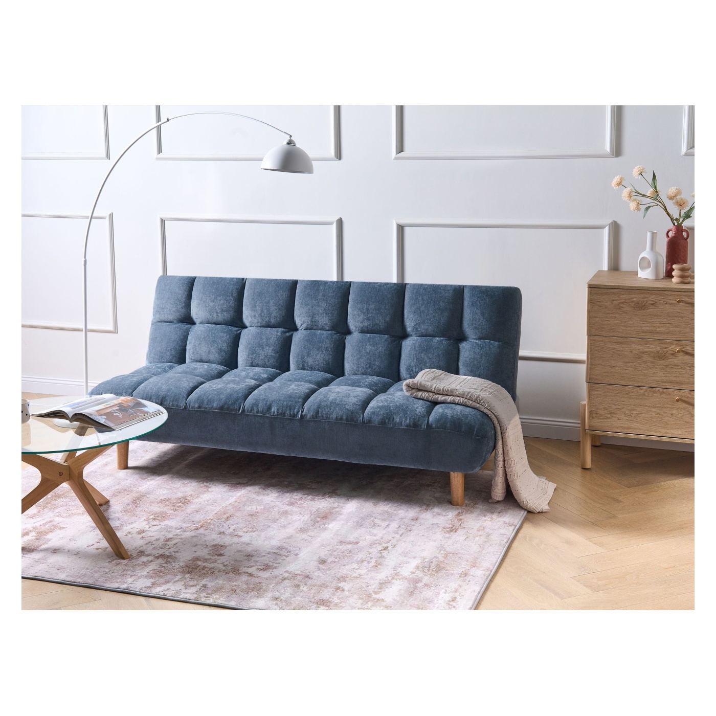 Kanapéágy 2 személyes RISOR Kék - 1