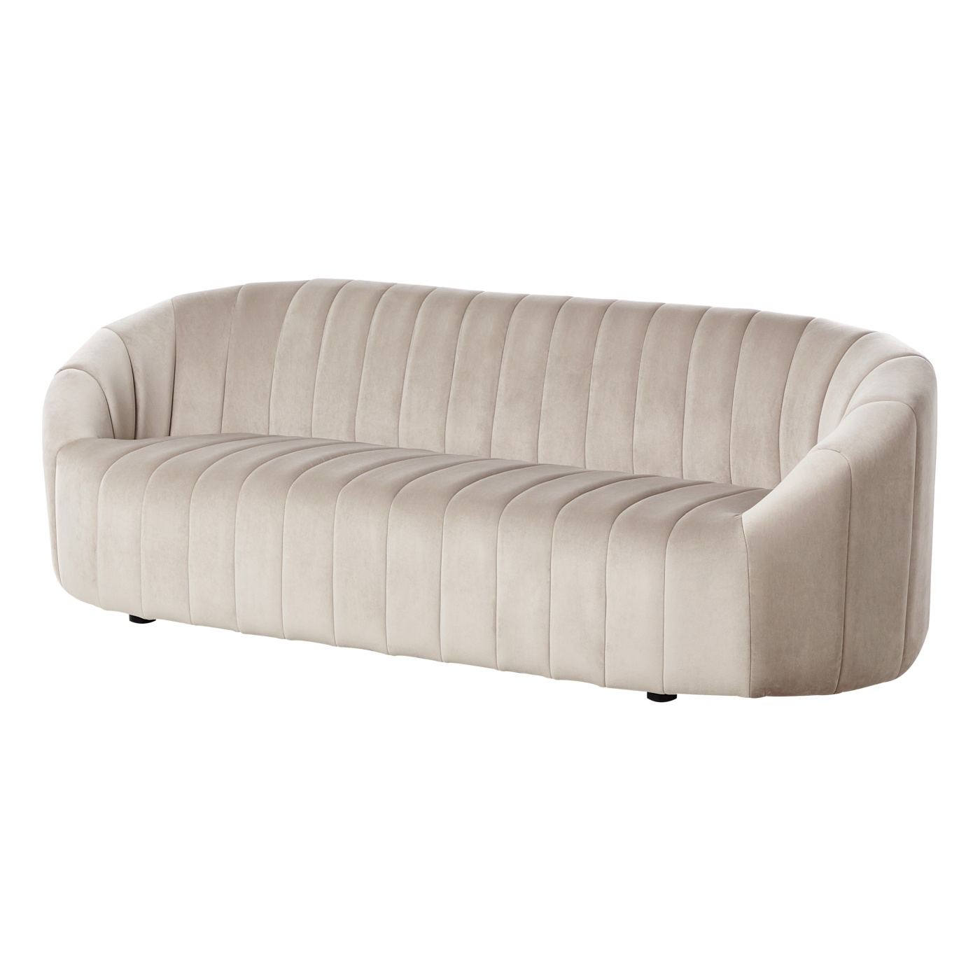 Kanapé 3 személyes MALUNG Bársony Bézs - 4