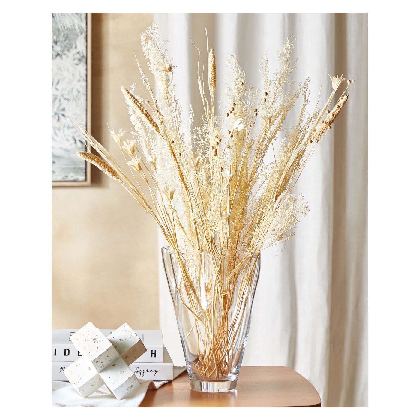 Szárított virágcsokor BRUNETE 65 cm Természetes - 1