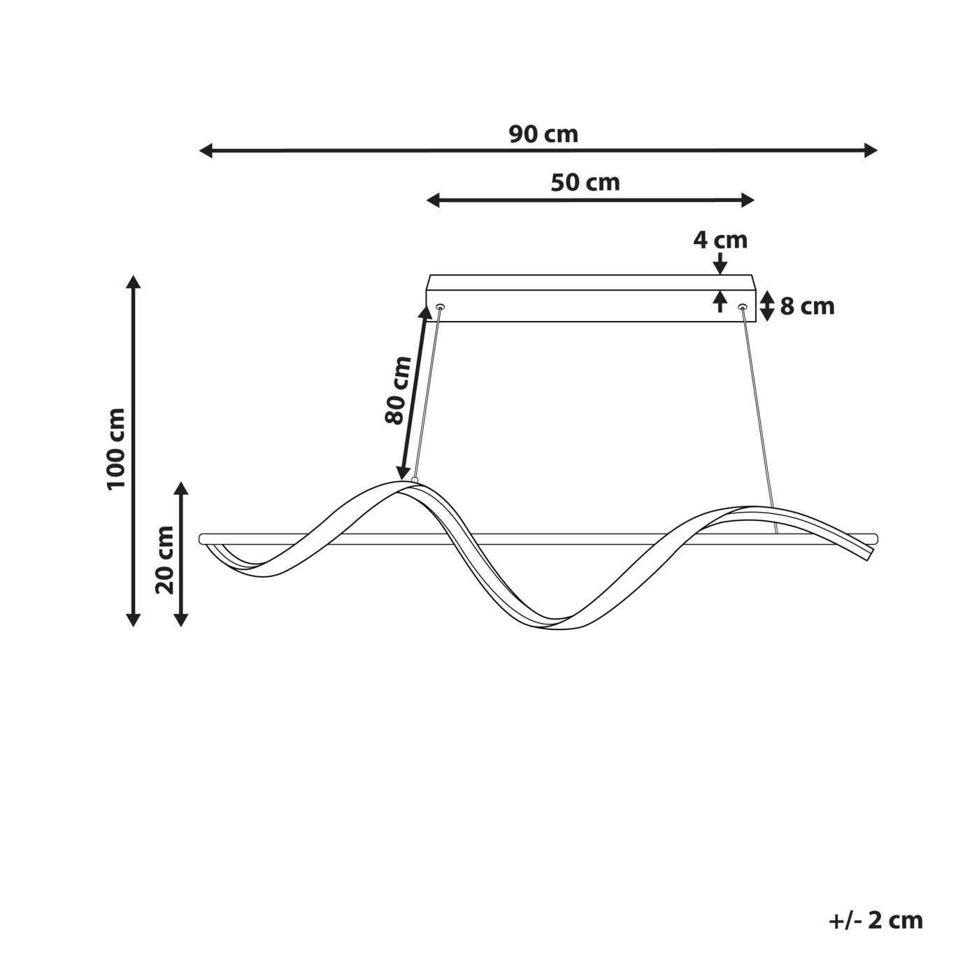 LED függőlámpa KHUTTI Távirányítóval Dimmer funkcióval Fém Fekete - 3