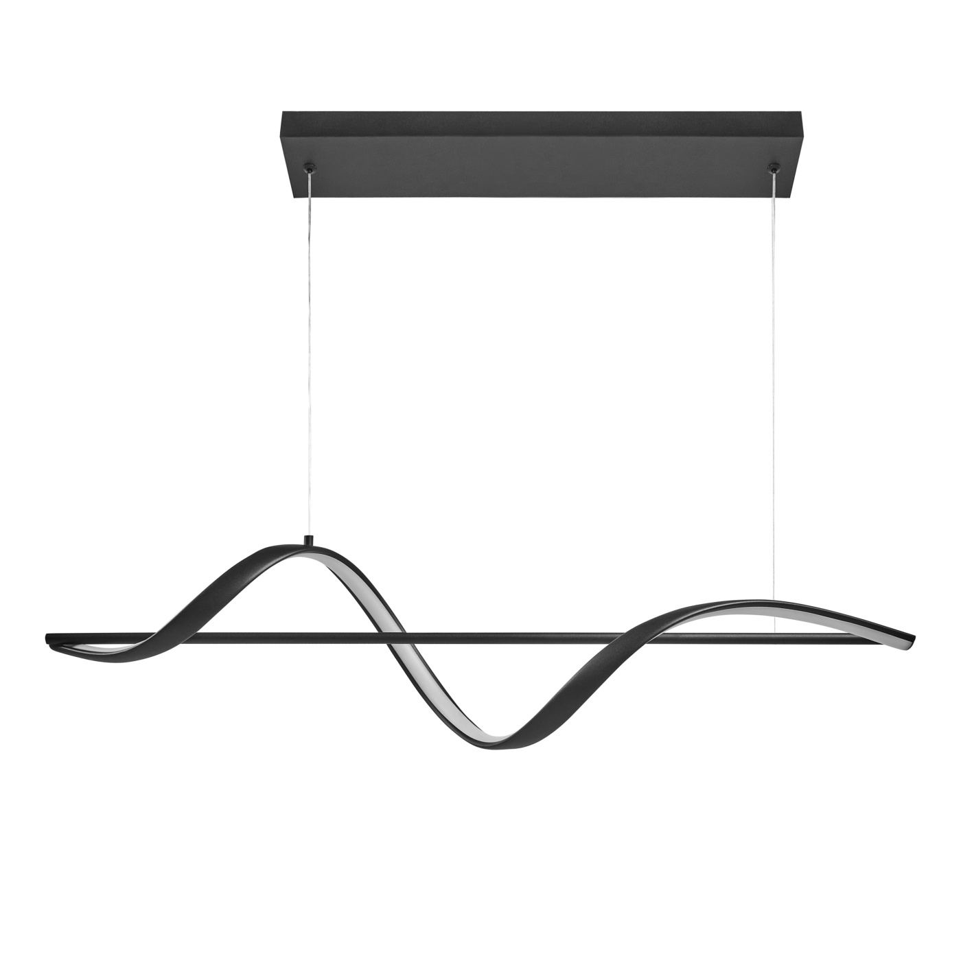 LED függőlámpa KHUTTI Távirányítóval Dimmer funkcióval Fém Fekete - 4