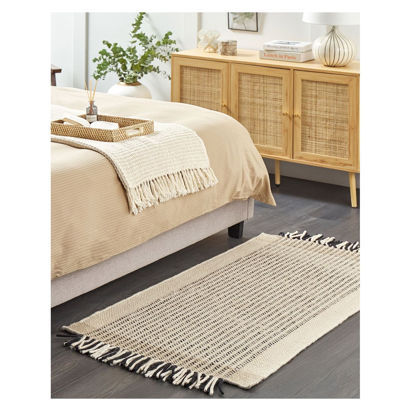 Szőnyeg DIVARLI Bézs 80 x 150 cm Gyapjú - 1