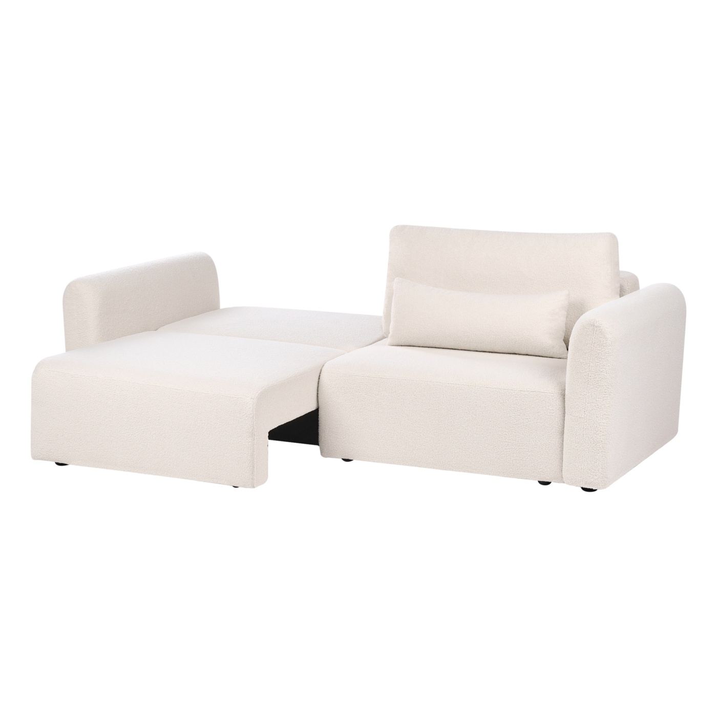 Kanapéágy 3 személyes VAXHOLM Buklé Világosbézs Ágyneműtartóval - 5