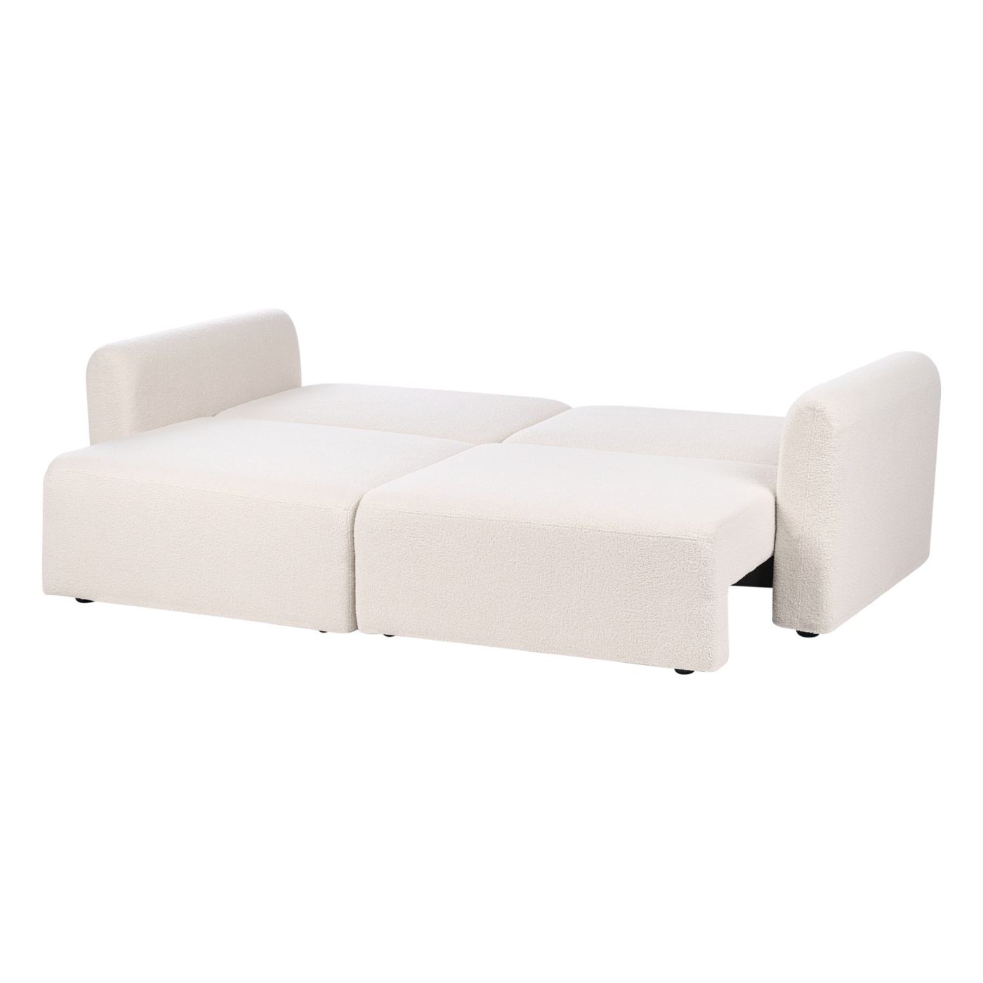 Kanapéágy 3 személyes VAXHOLM Buklé Világosbézs Ágyneműtartóval - 6