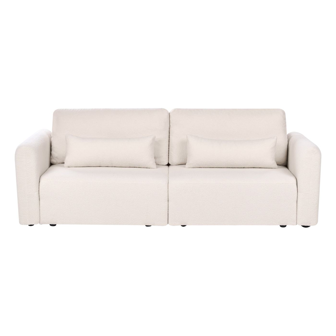 Kanapéágy 3 személyes VAXHOLM Buklé Világosbézs Ágyneműtartóval - 7