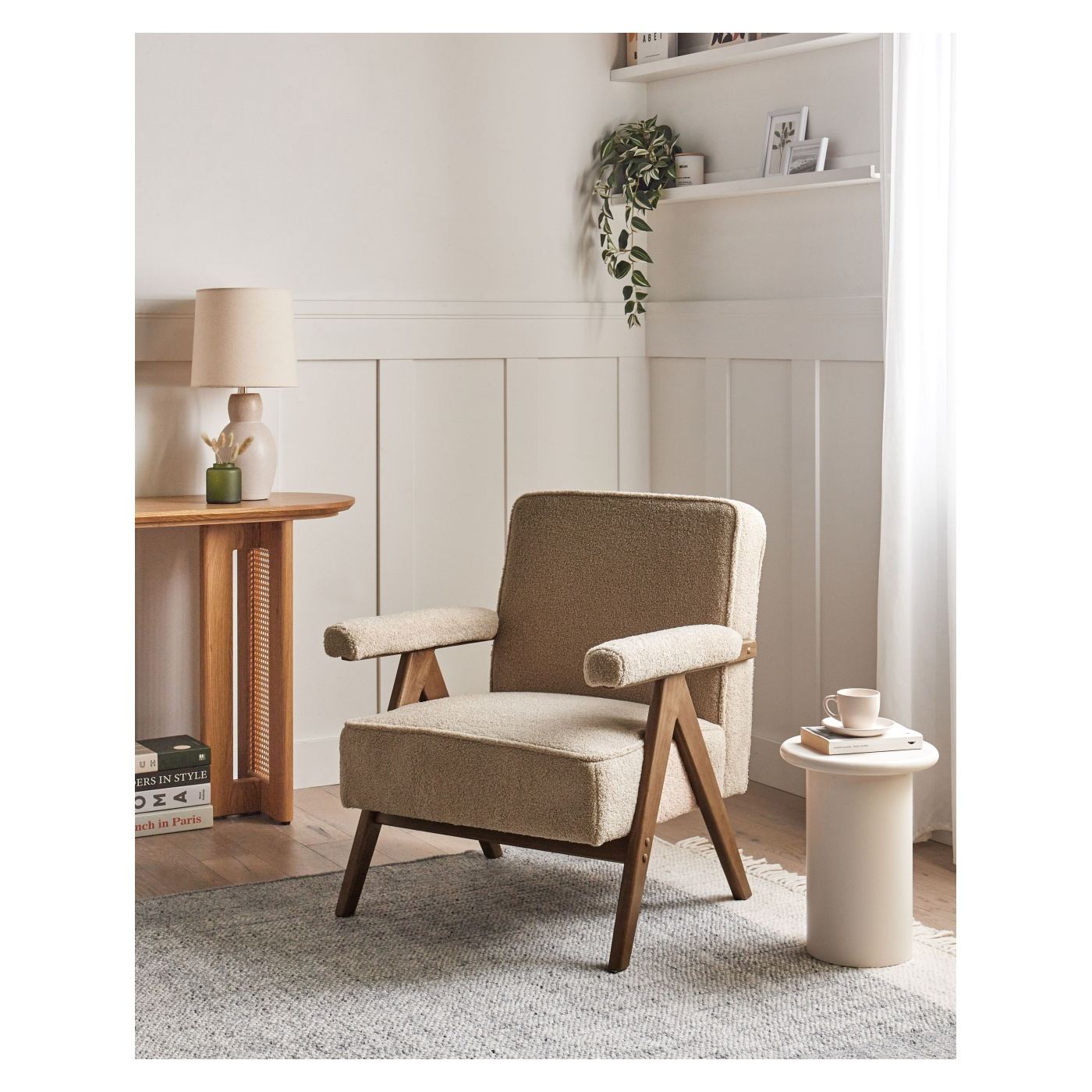 Fotel EVJE Buklé Homokbézs - 1