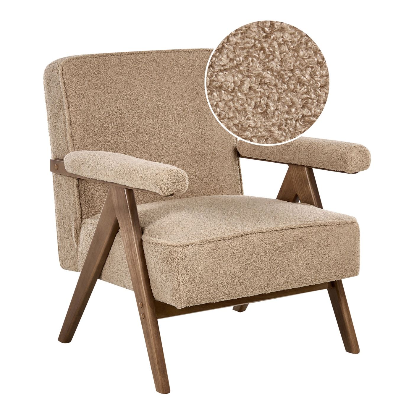 Fotel EVJE Buklé Homokbézs - 2