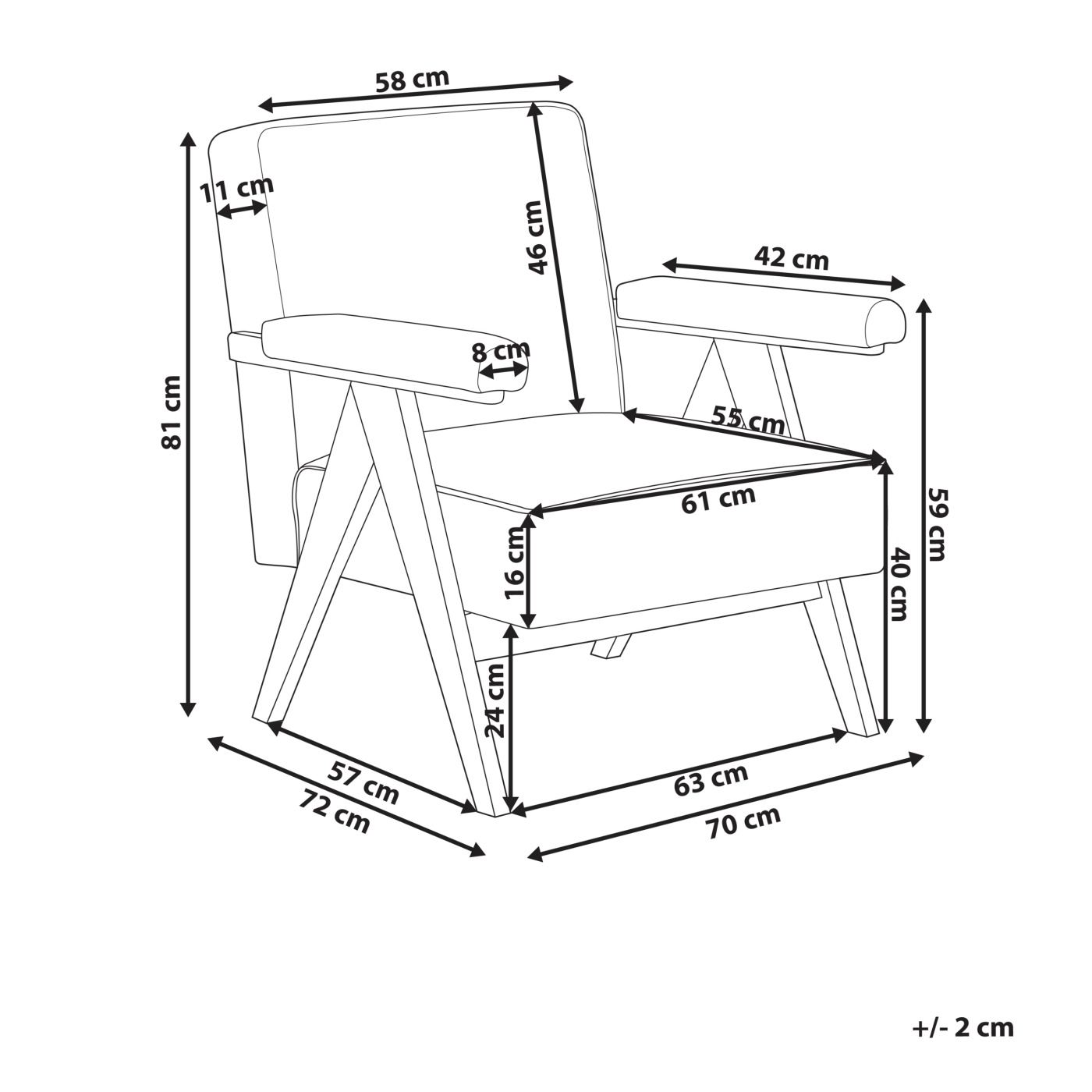 Fotel EVJE Buklé Homokbézs - 3