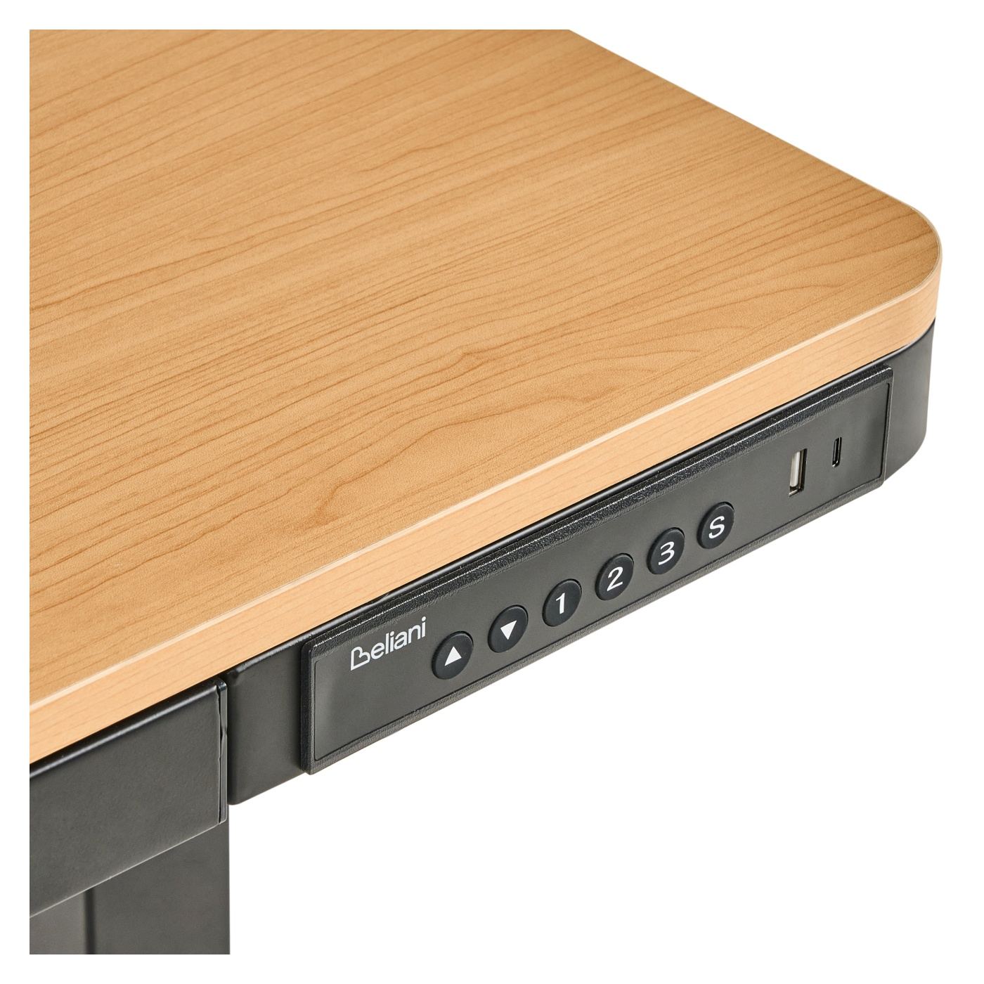 Elektromosan állítható asztal PENLY Fekete/világosbarna 120 cm 60 cm USB porttal - 6