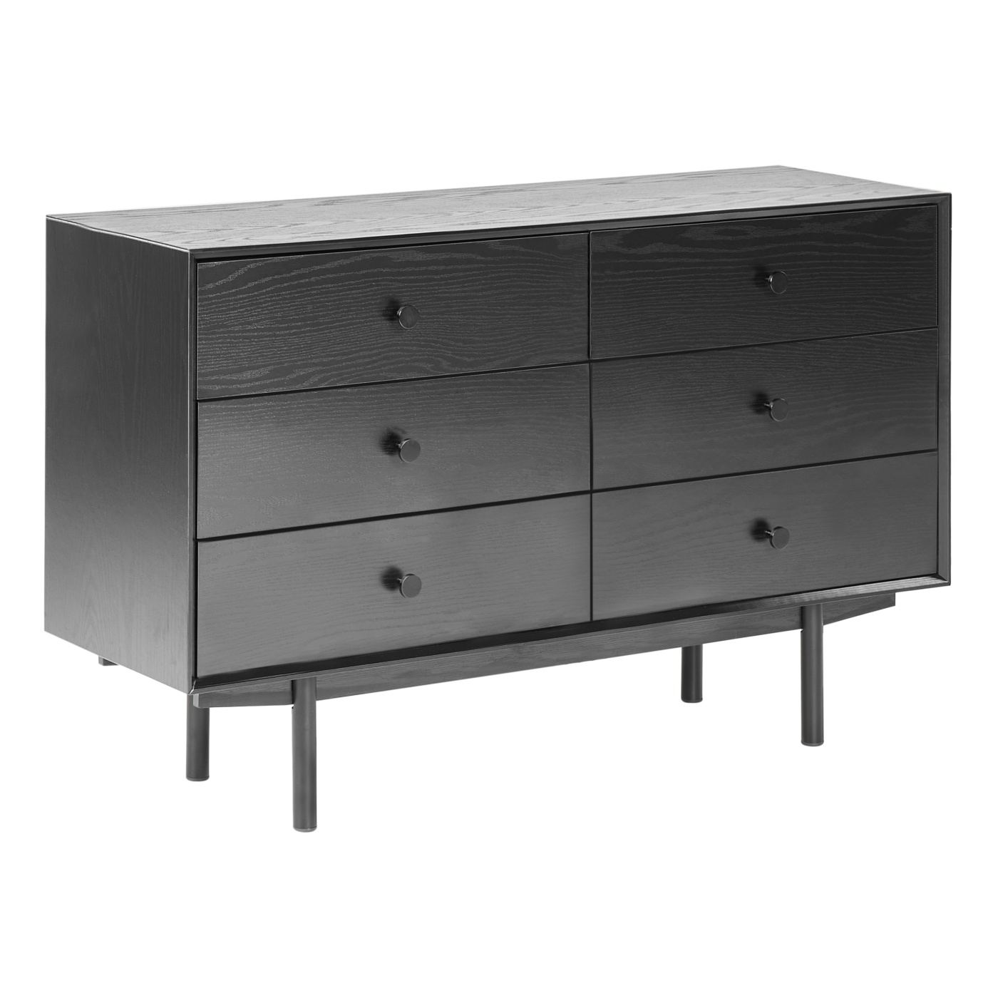 Hatfiókos komód ALCESTER Fekete - 2