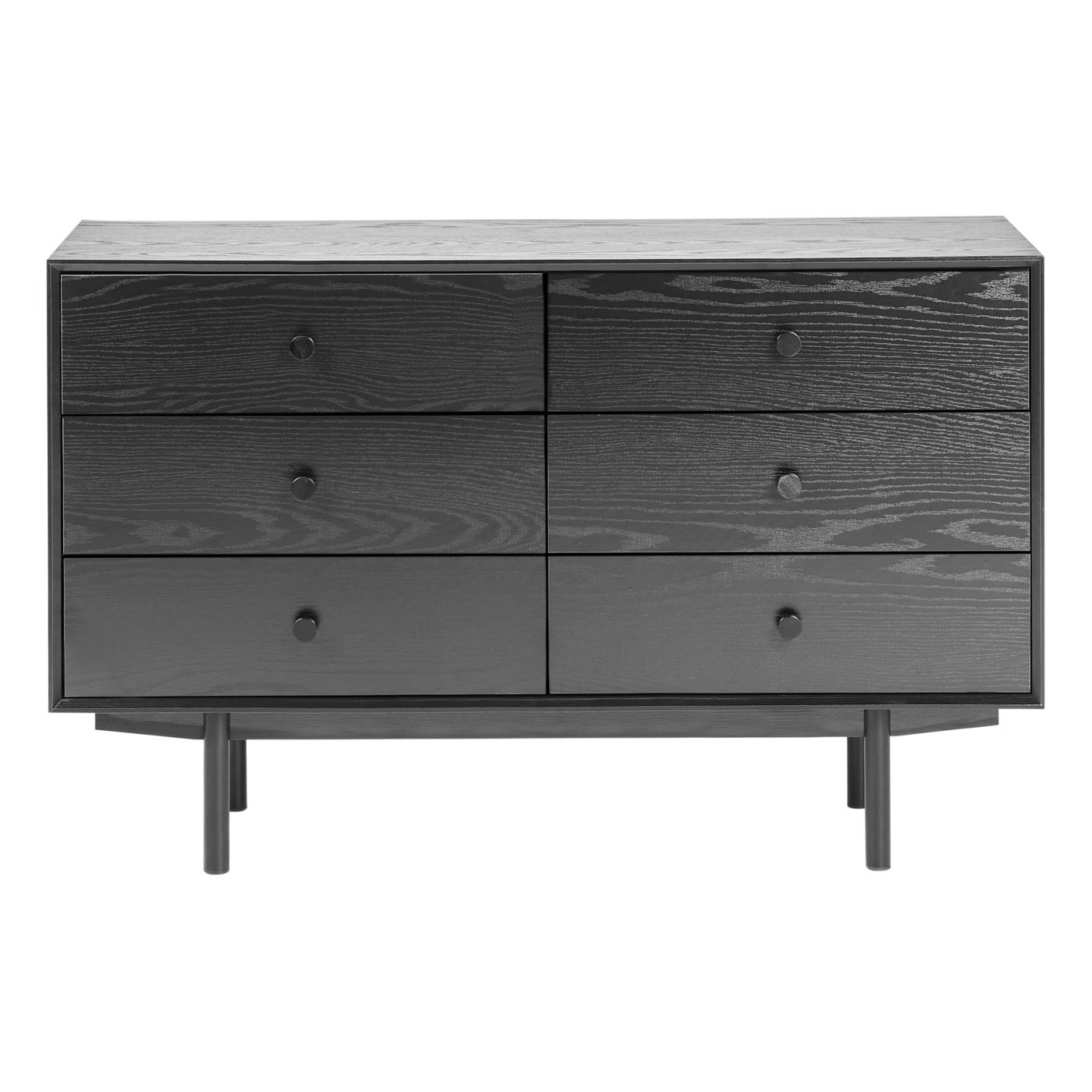 Hatfiókos komód ALCESTER Fekete - 5