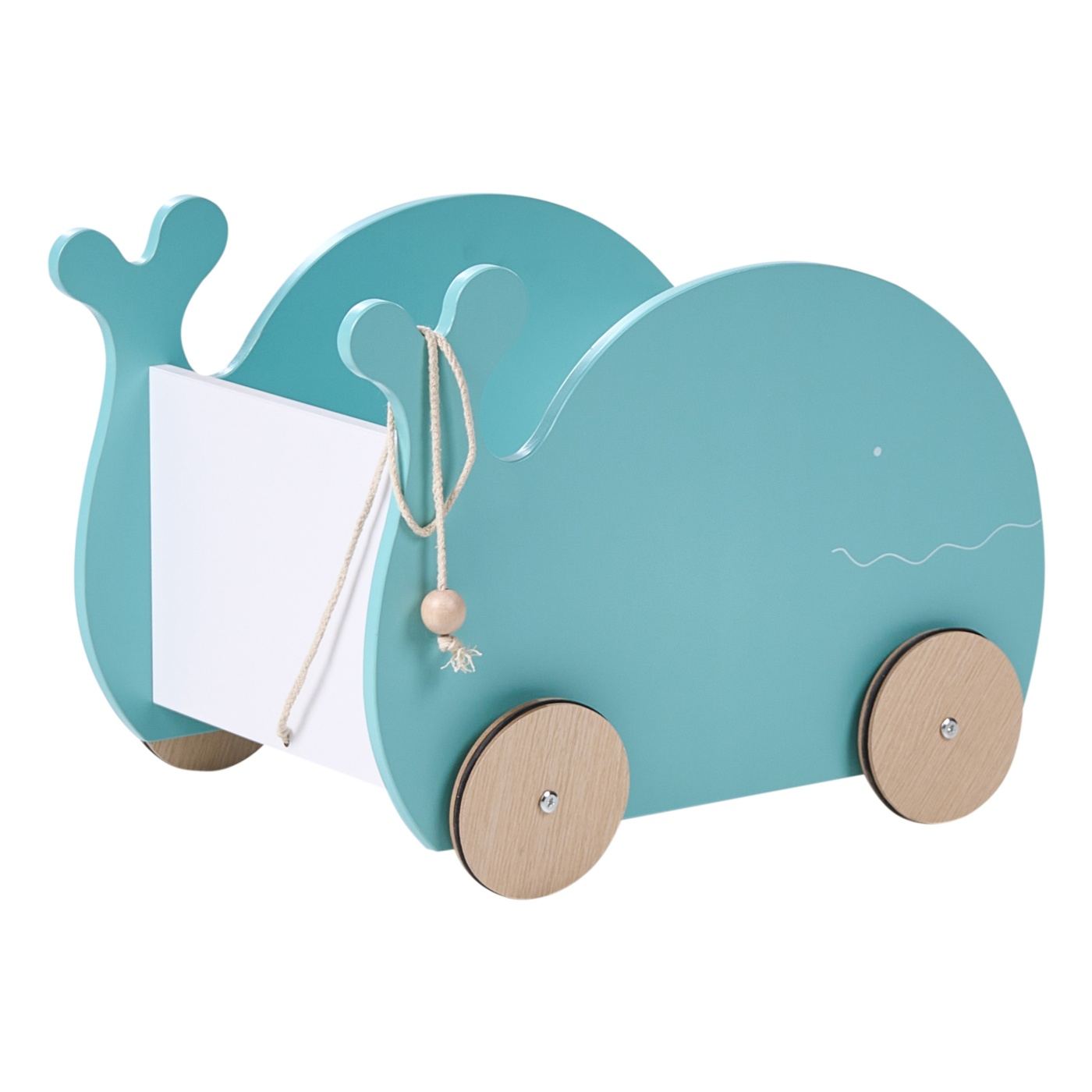 Játéktároló kerekekkel WOOLI 30 cm Kék - 1