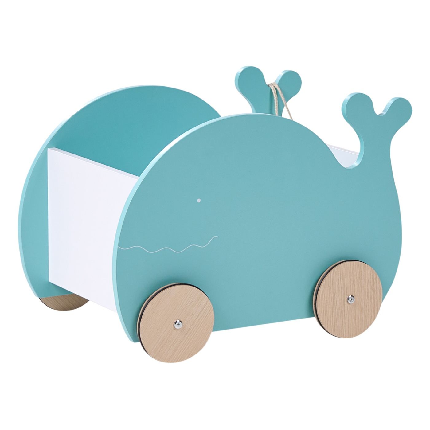 Játéktároló kerekekkel WOOLI 30 cm Kék - 5