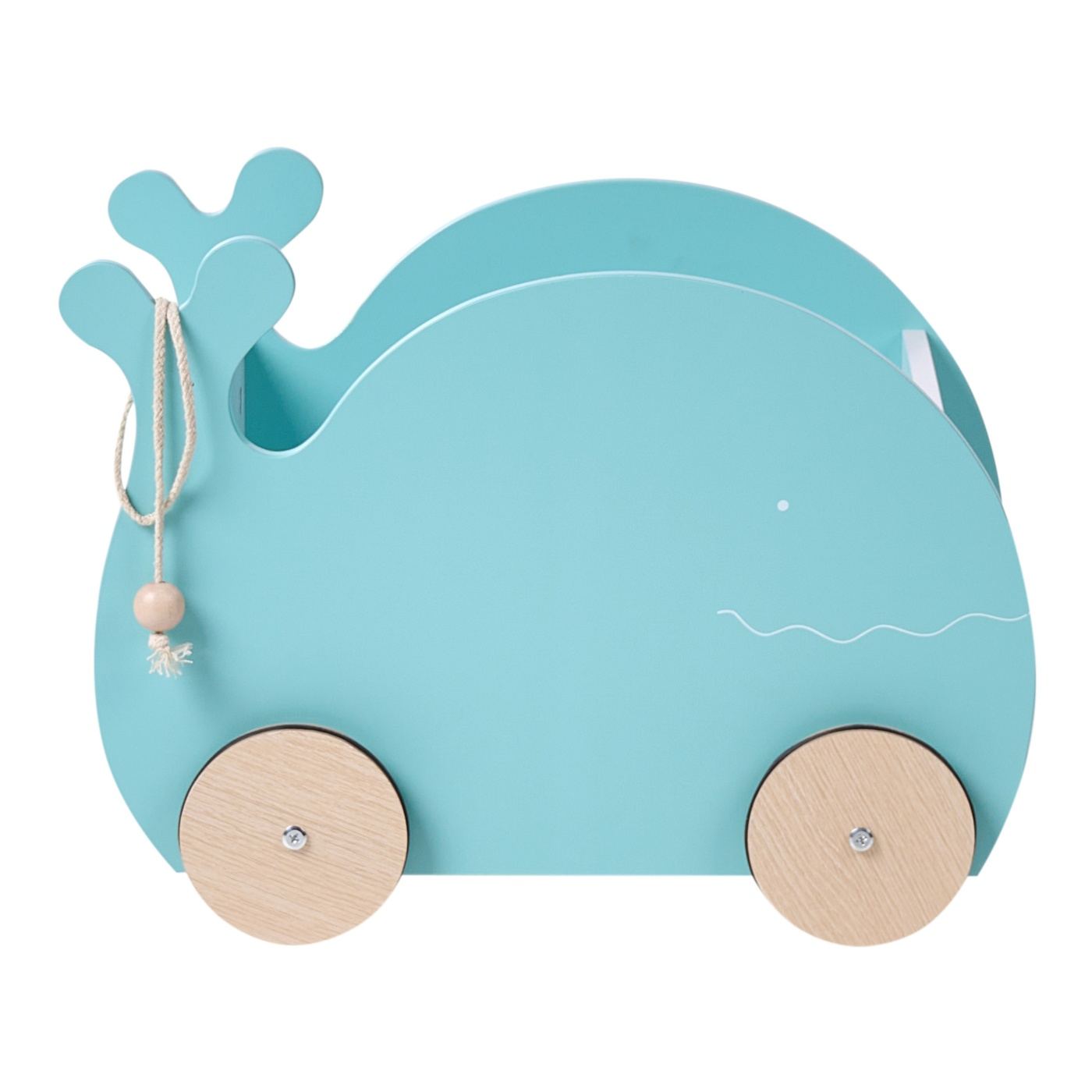 Játéktároló kerekekkel WOOLI 30 cm Kék - 7