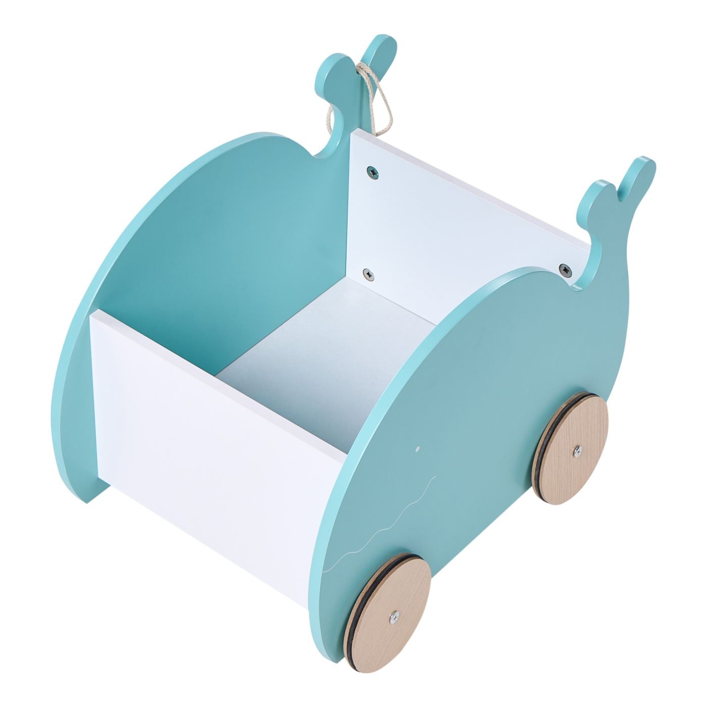 Játéktároló kerekekkel WOOLI 30 cm Kék - 9