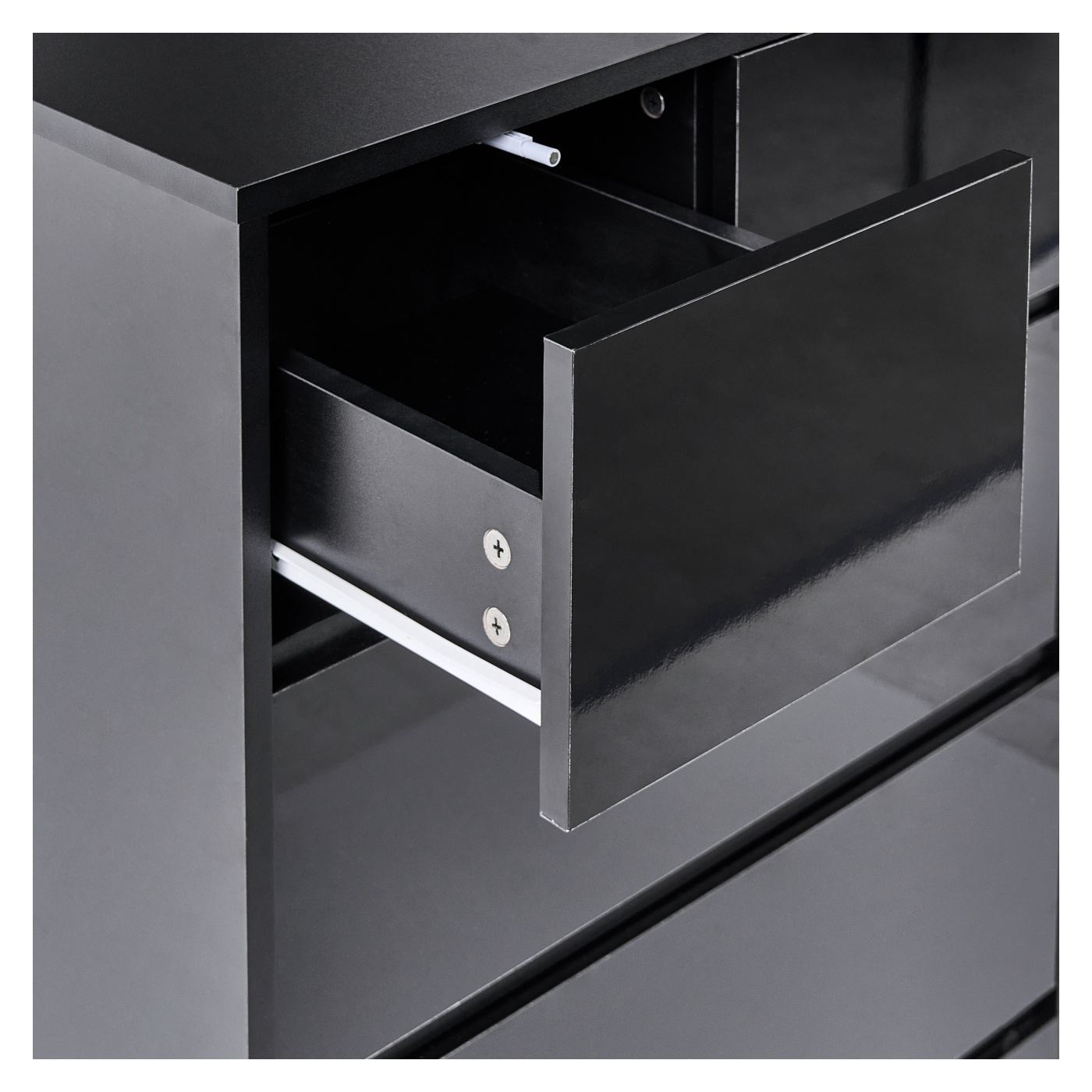 Ötfiókos komód ALBERTA Fekete - 7