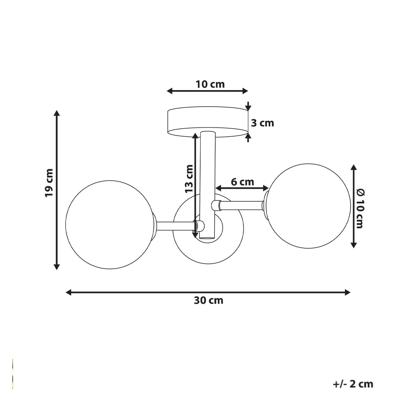 Mennyezeti lámpa MARICAO Üveg Bronz - 2