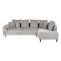Sarokkanapé 4 személyes LUNNER Kordbársony Világosszürke Bal oldali thumbnail 1
