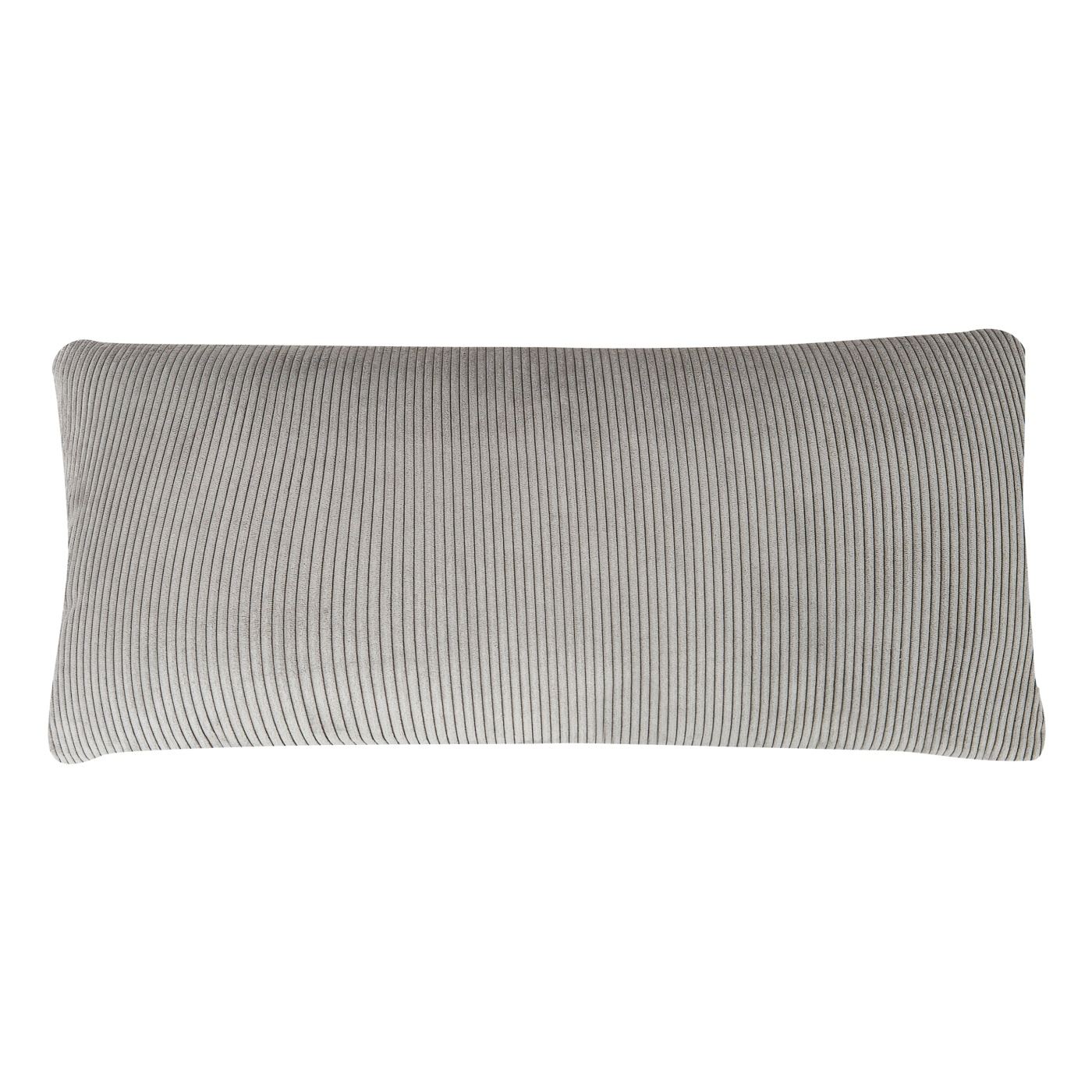 Sarokkanapé 4 személyes LUNNER Kordbársony Világosszürke Bal oldali - 13